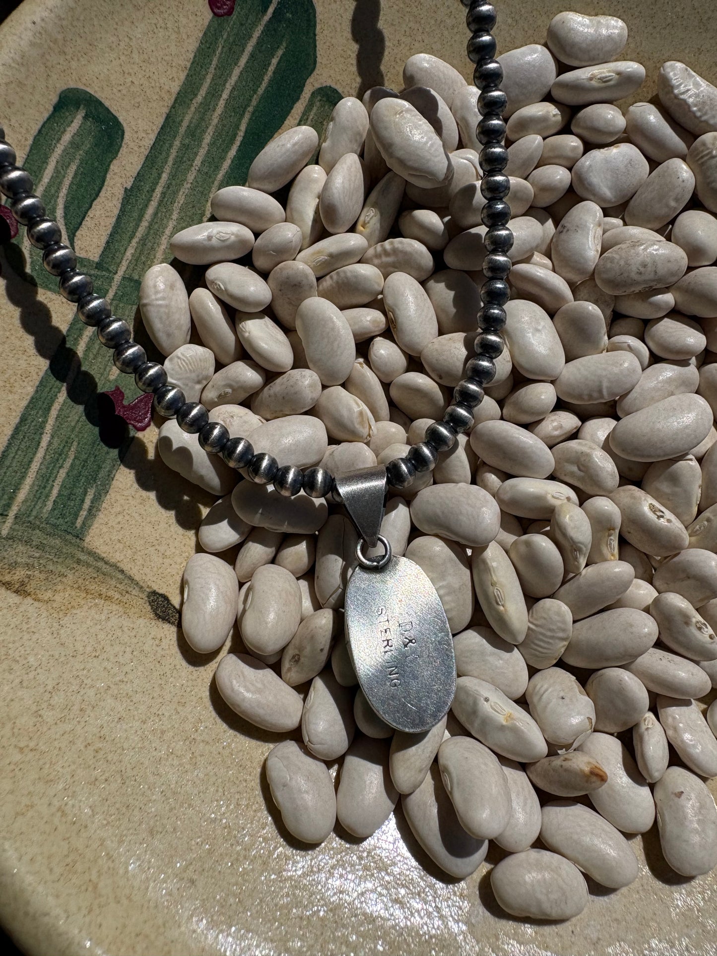 4mm 16” Pearls & Native made Pendant