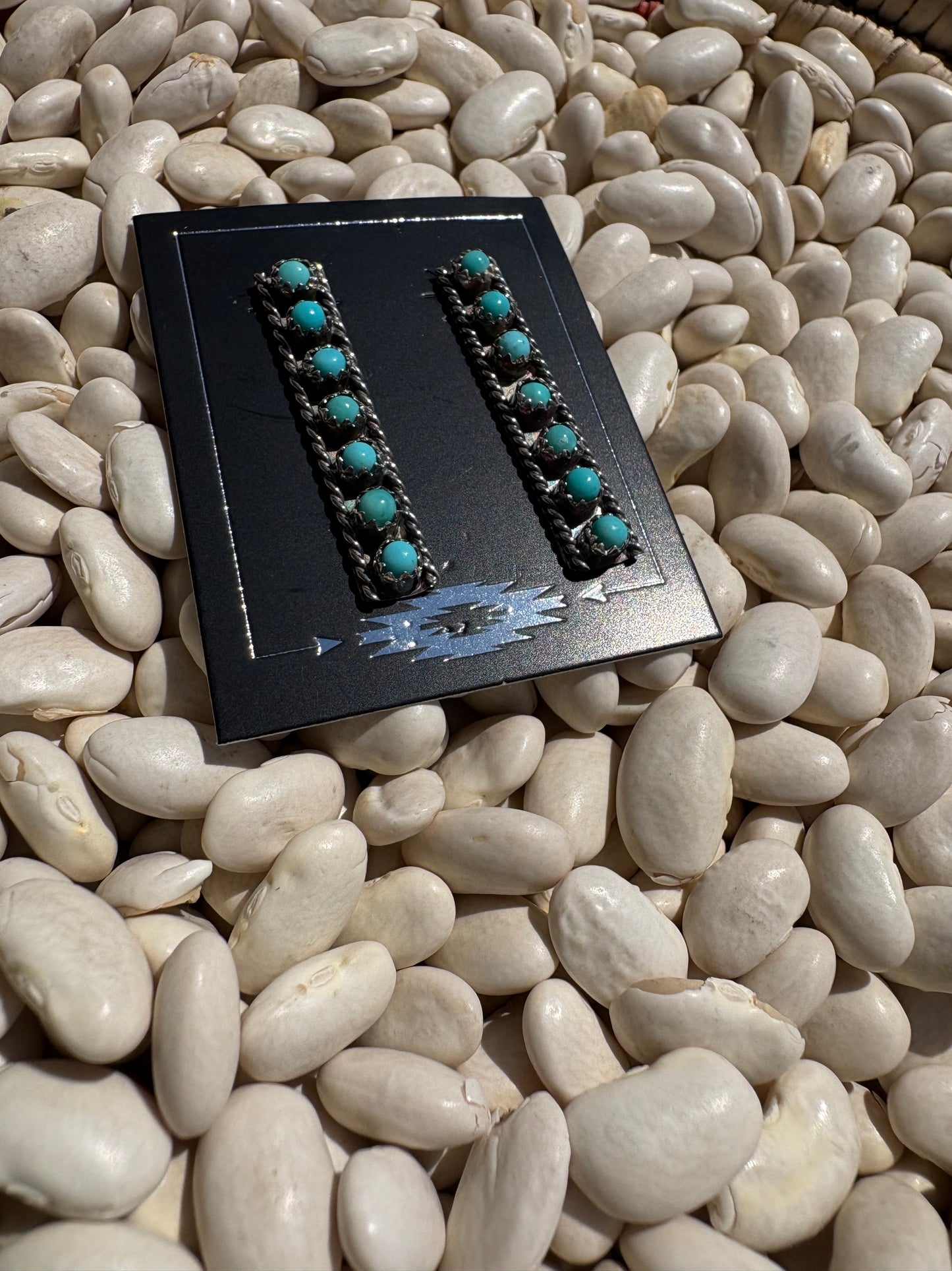 7 Stone Bar Earrings