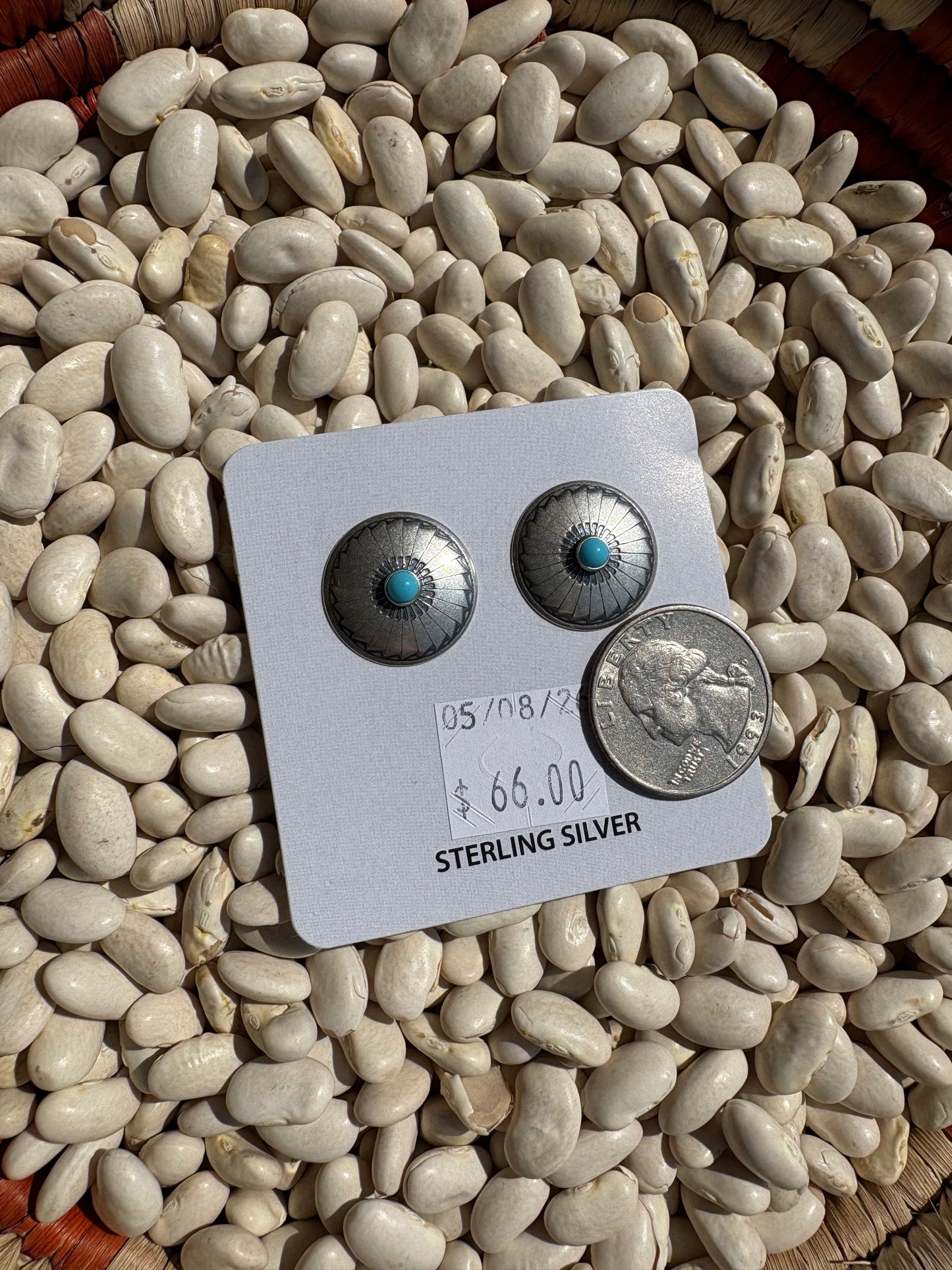 Turquoise Concho Everyday Studs
