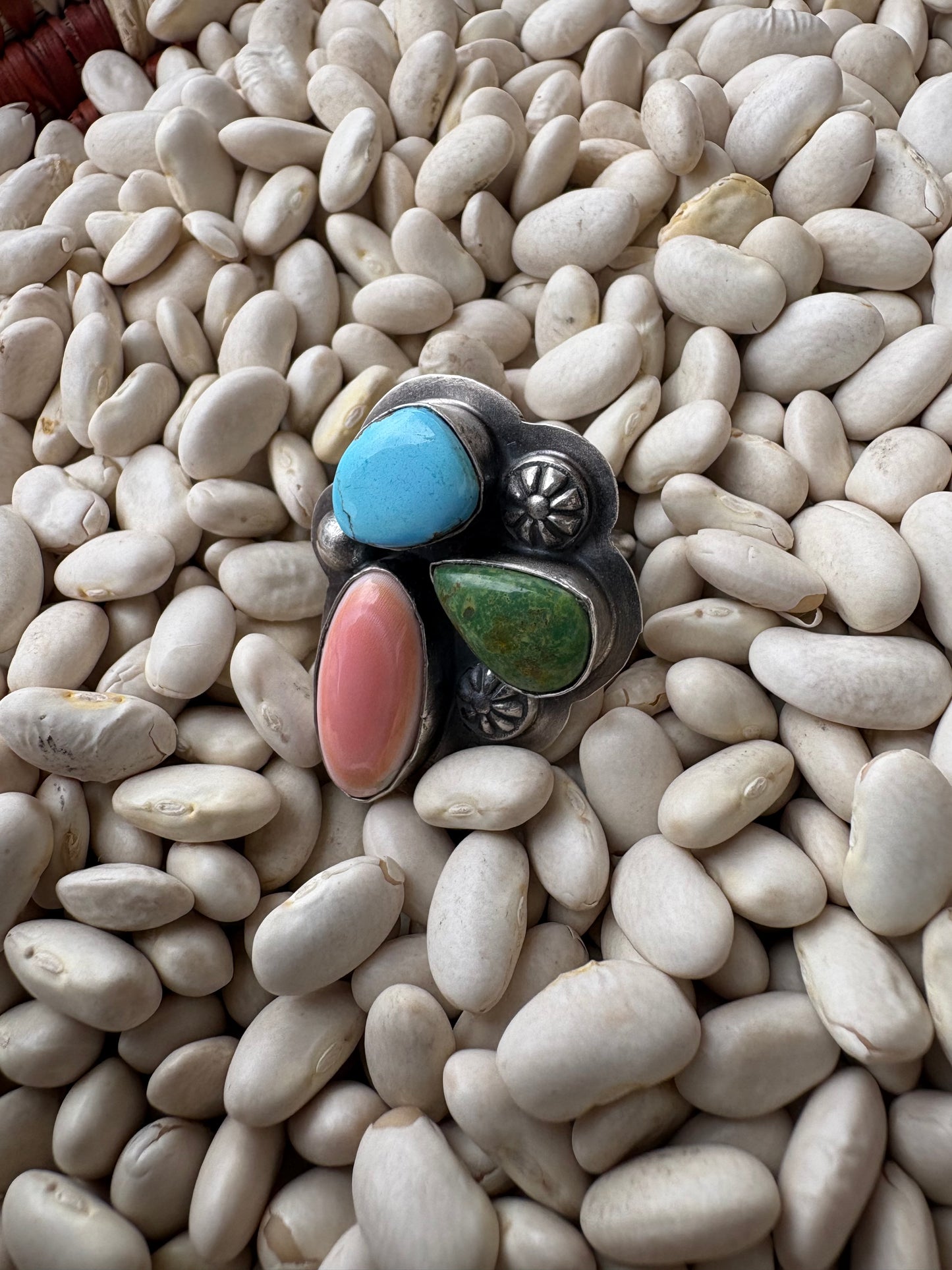 Multi Stone Adjustable Native Made Ring
