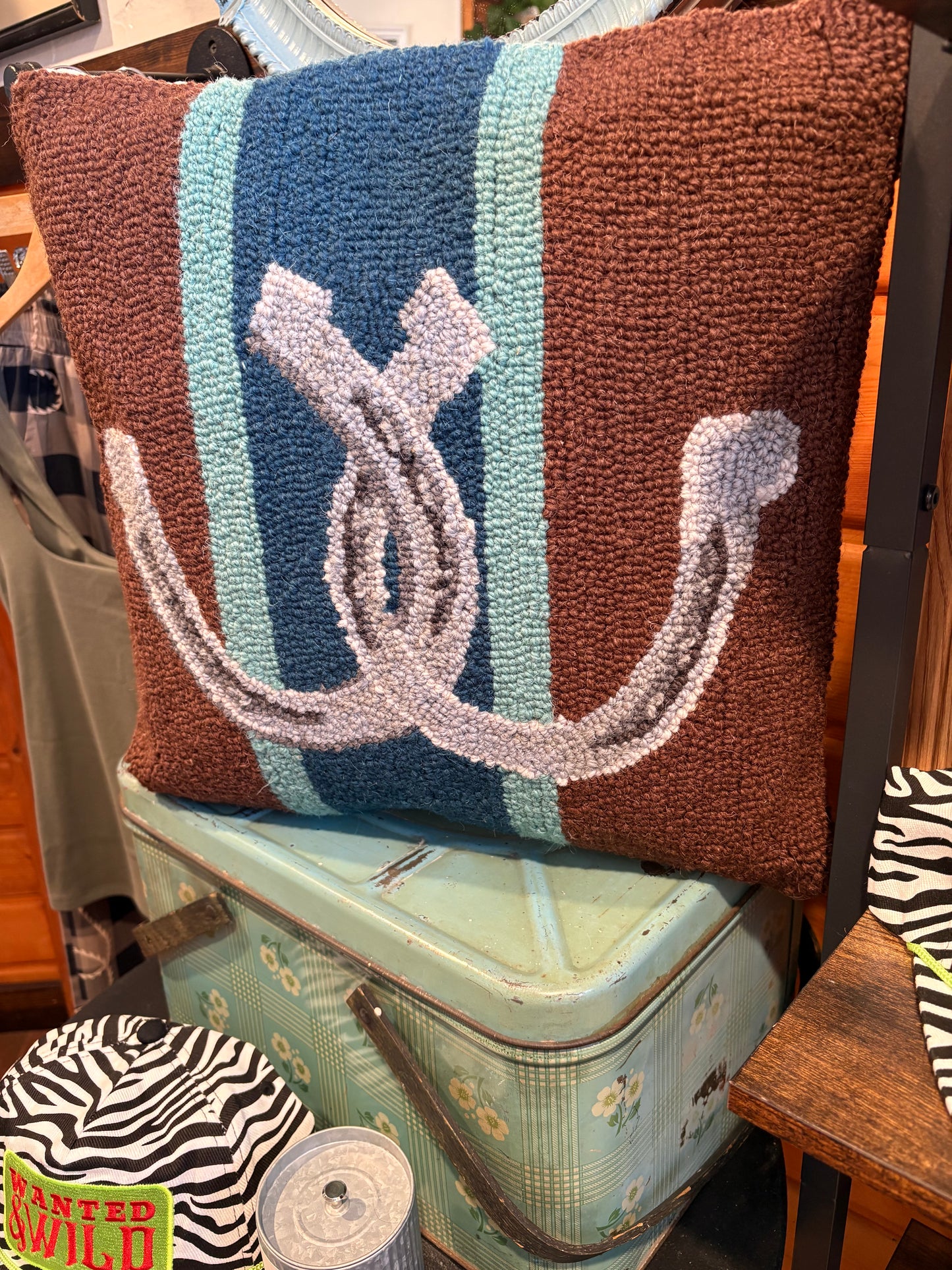 Country Club Wool Hook Pillow