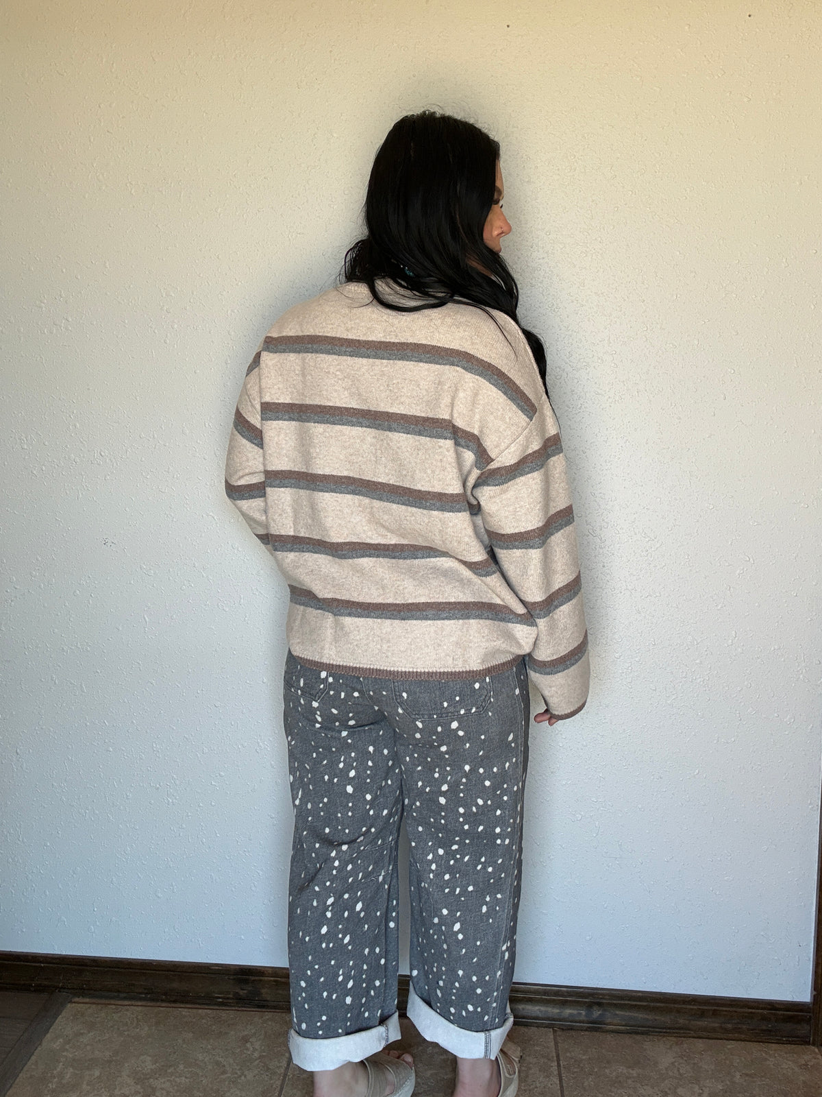 Grey Bambi Barrel Jean