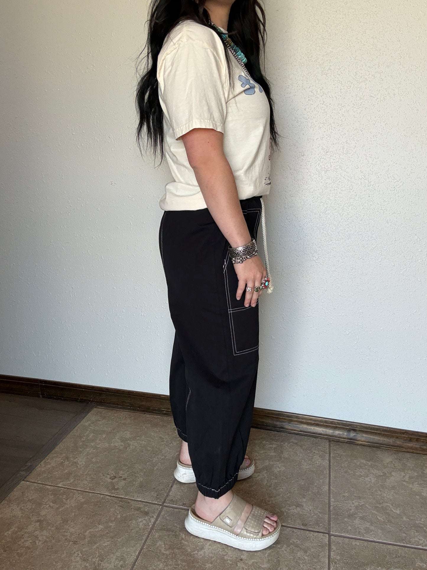 Barrel Shaped Cotton Pants