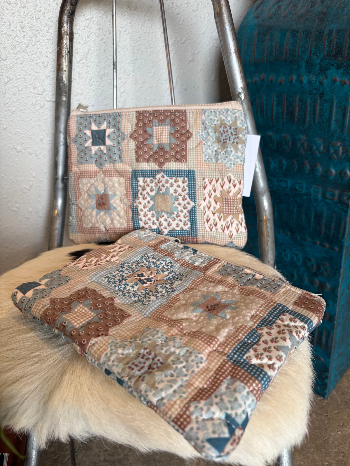 Gwen Patchwork Quilted Makeup Bag