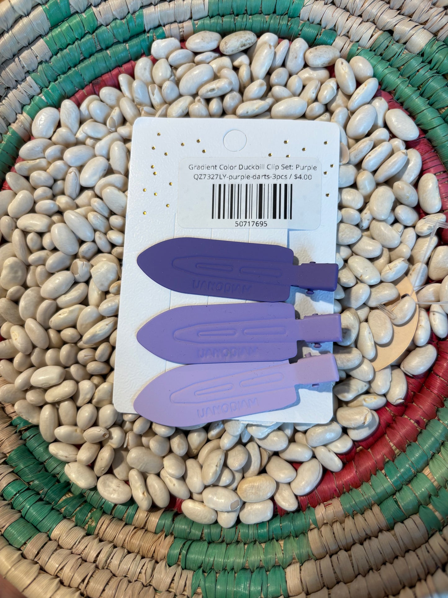 Gradient Color Duckbill Clip Set: Purple