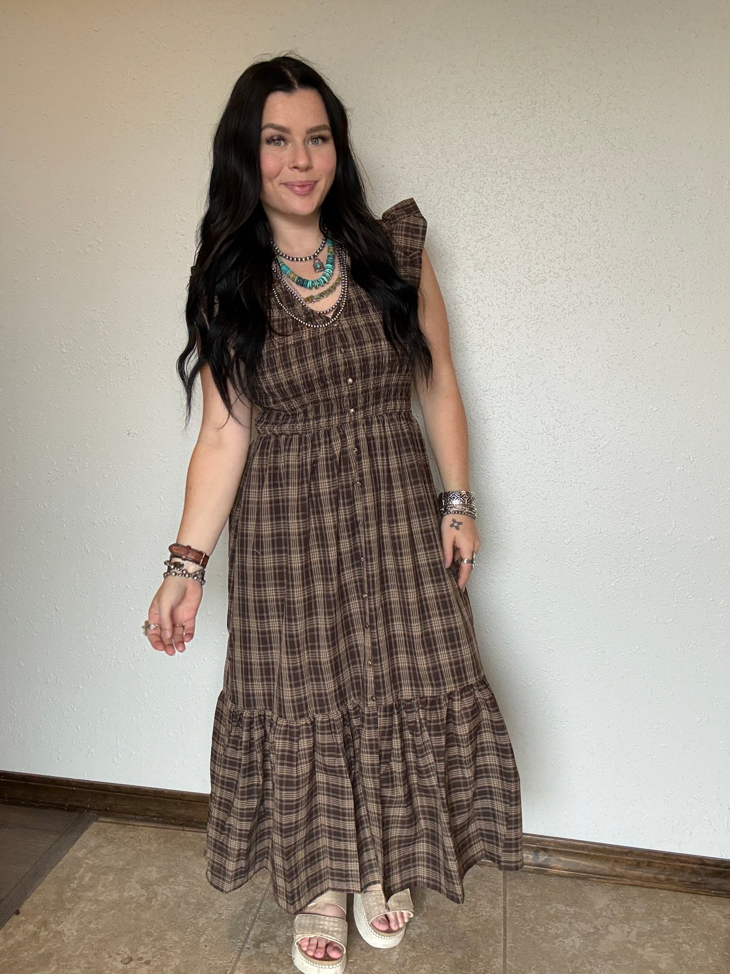 The Plaid Prairie Maxi Dress