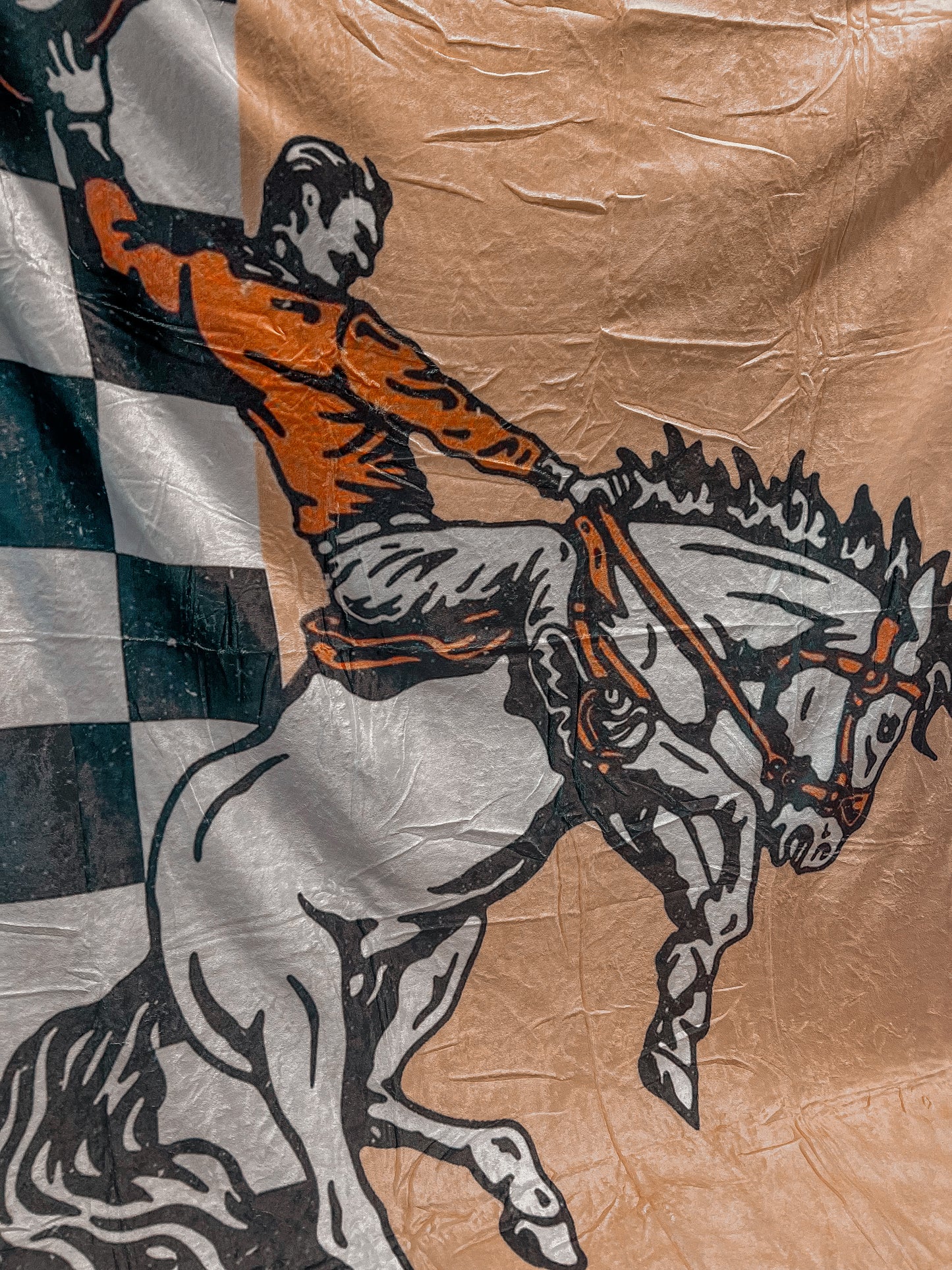 Checked Out Bronco Blanket 50x60”