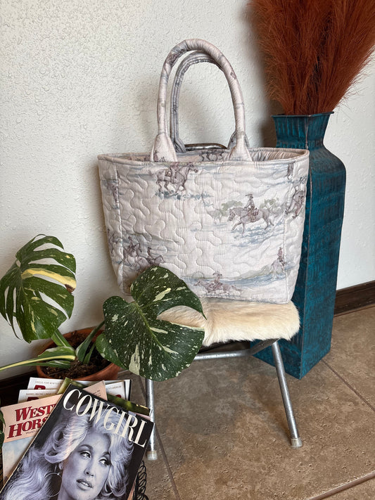 Frontier Spirit Linen Handbag