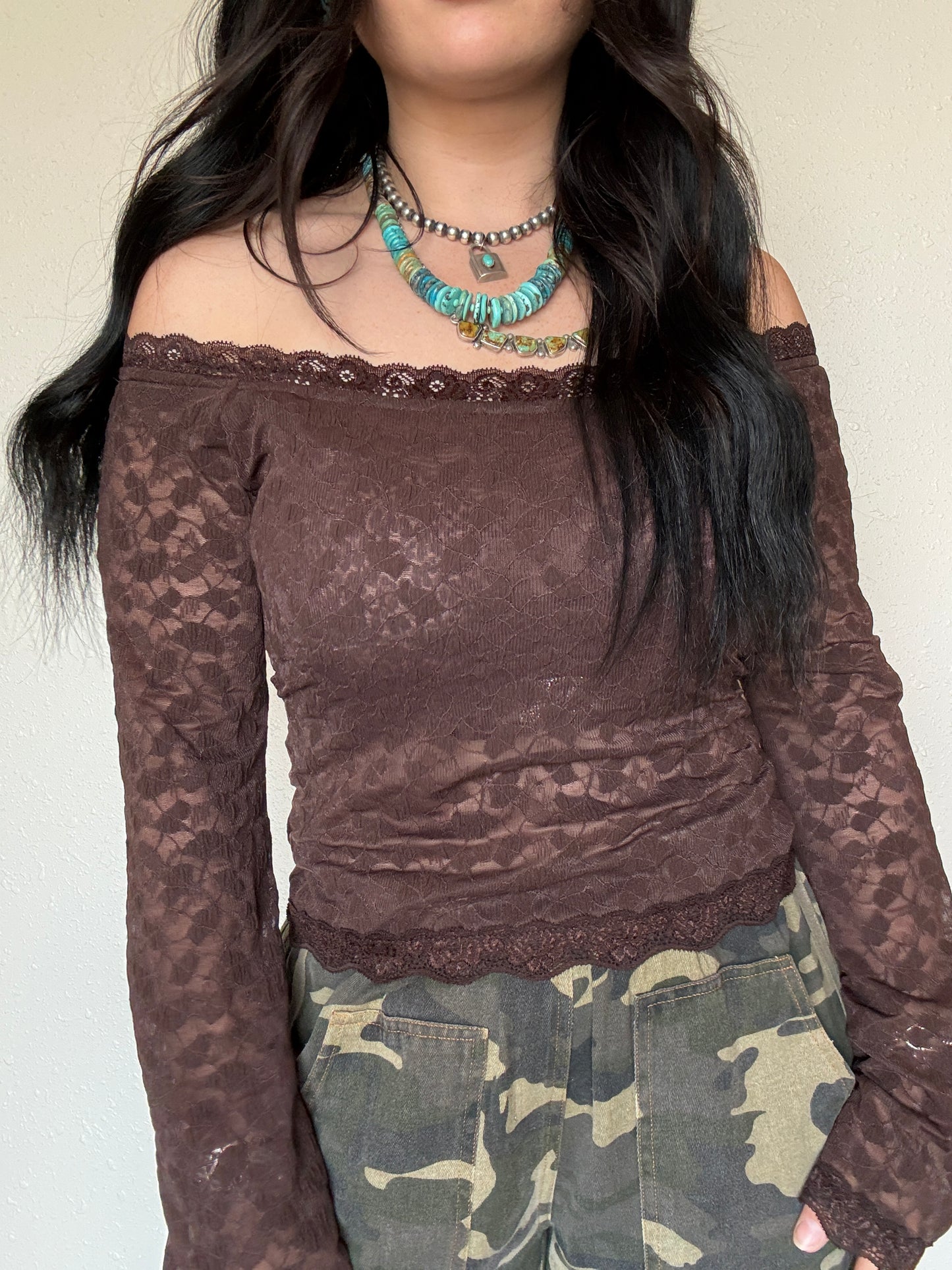 The Mel Off The Shoulder Lace Top