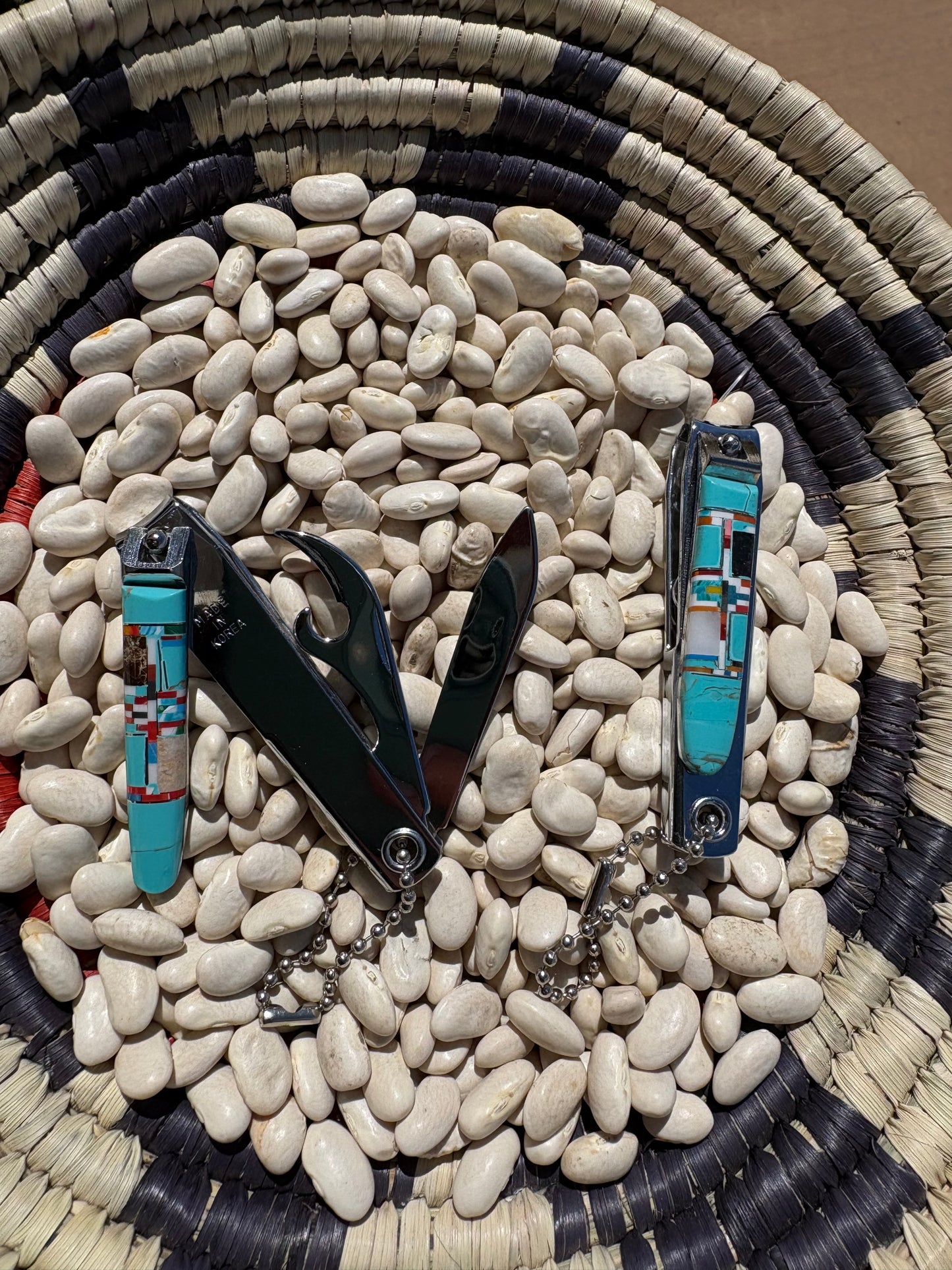 Genuine Turquoise Inlay Nail Clipper
