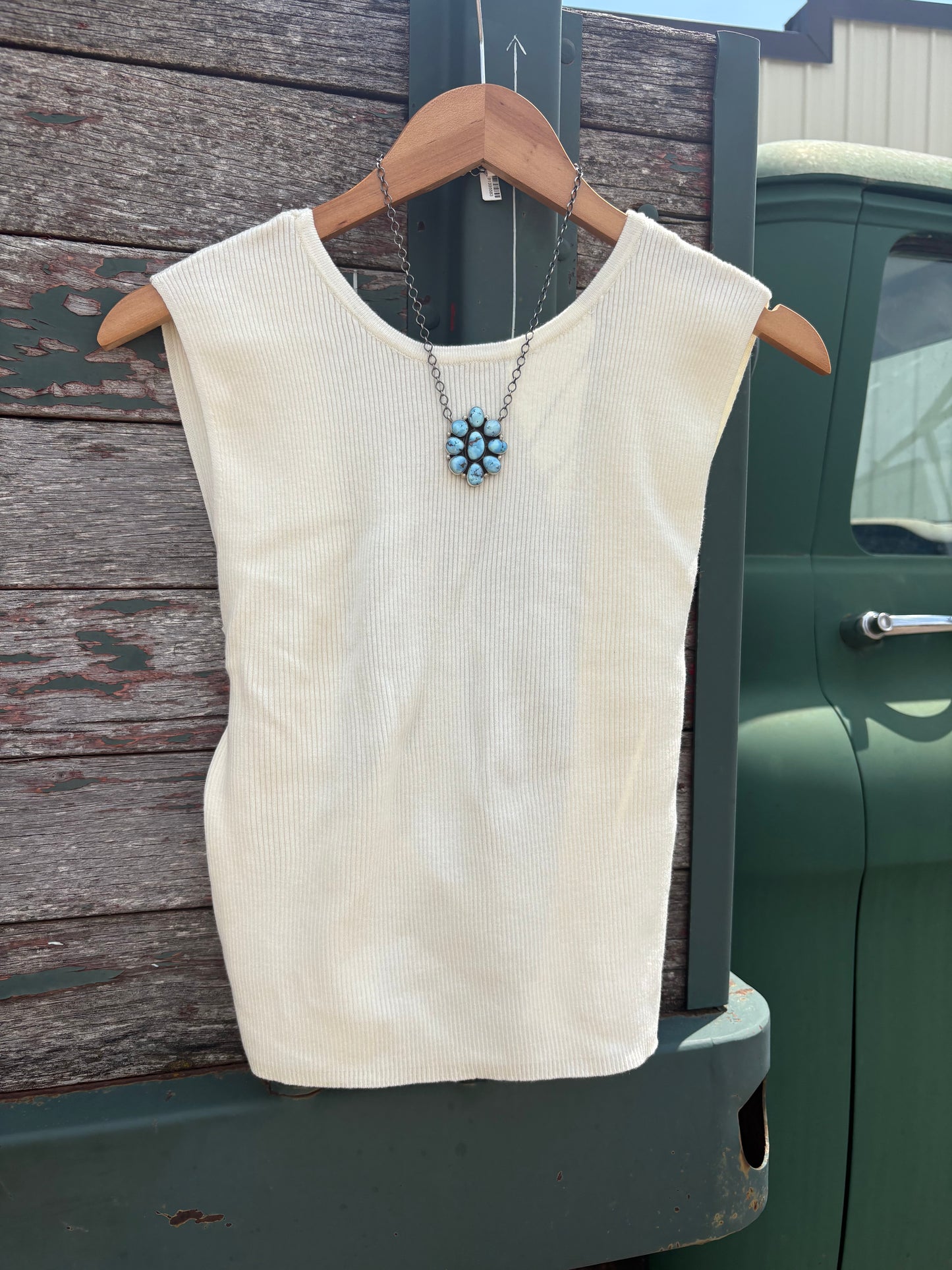The Stevie Open Back Tank *Cream