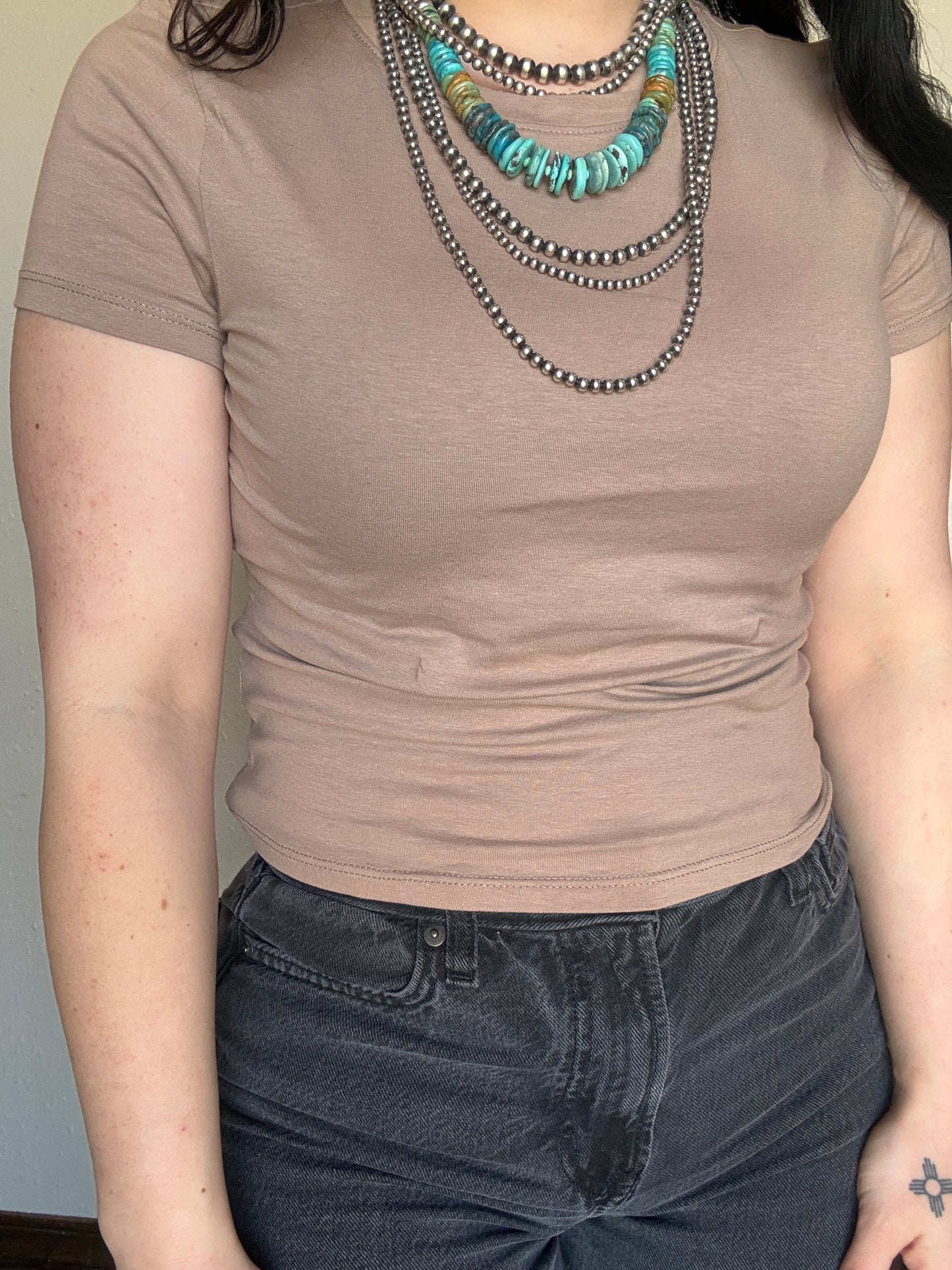 Cotton Basic Tee *Stone