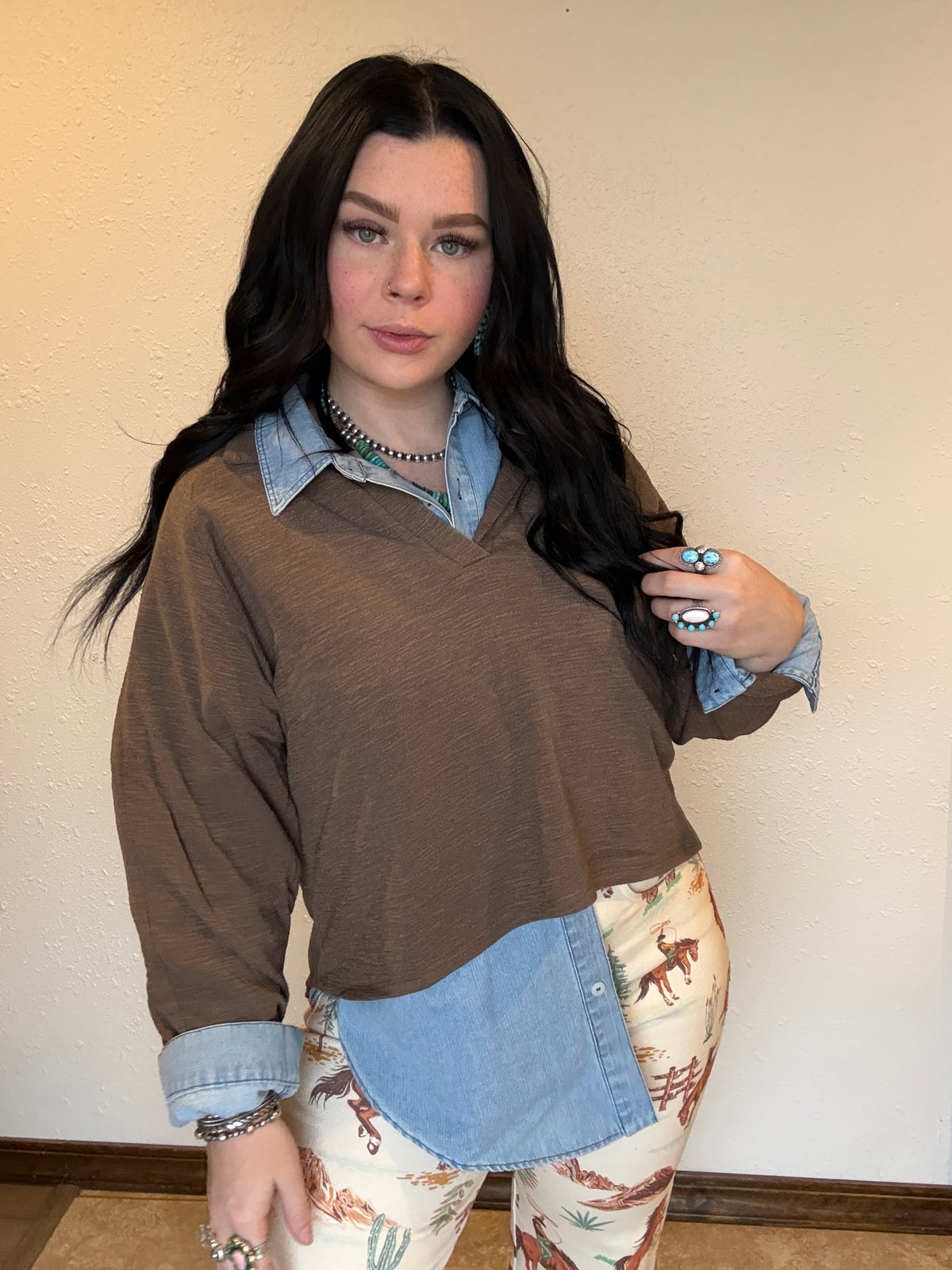 The Shilo Collared High Low Top