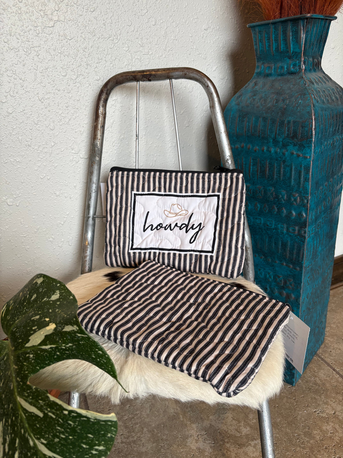 Howdy Stripe Makeup Bag