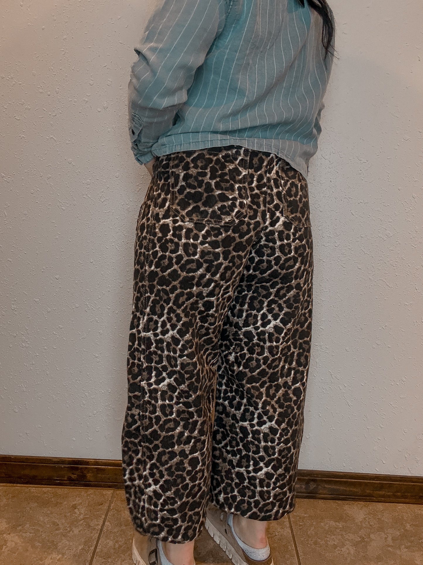 The Lefty Leopard Barrel Jeans