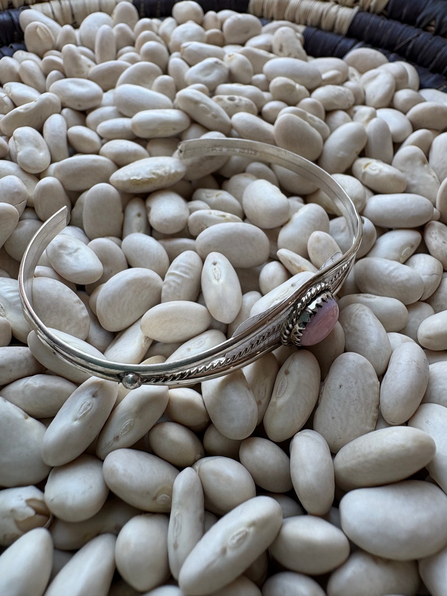 Ester White Pink Conch Cuff
