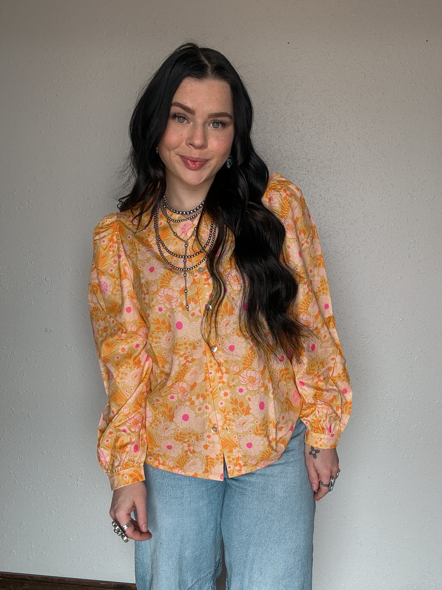 Peachy Prairie Blouse