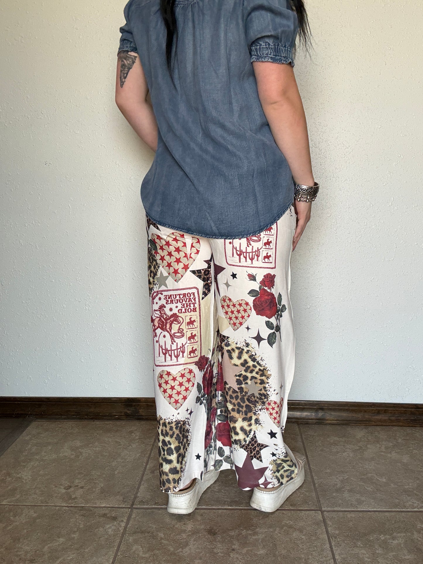 The Star Leopard Drawstring Pants