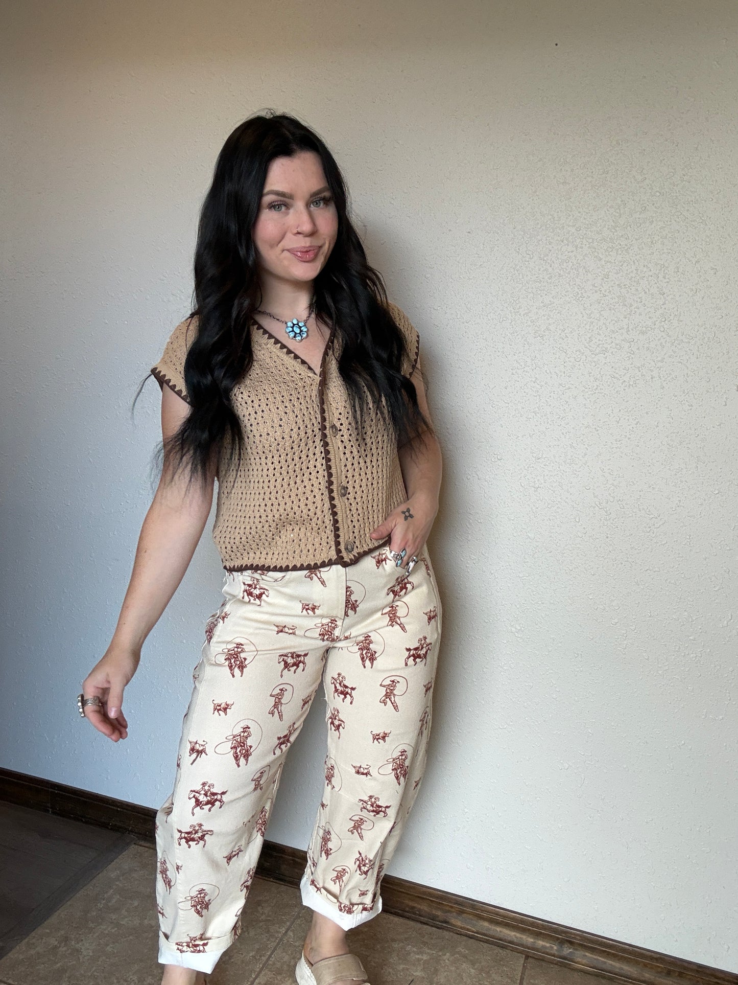 Sagebrush Stitch Top *Brown