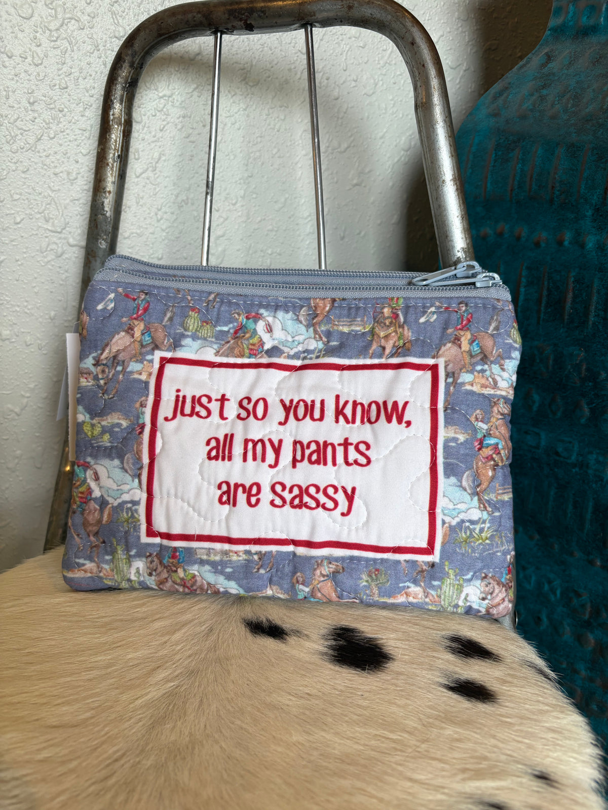 Sassy Pant Quilted Makeup Bag