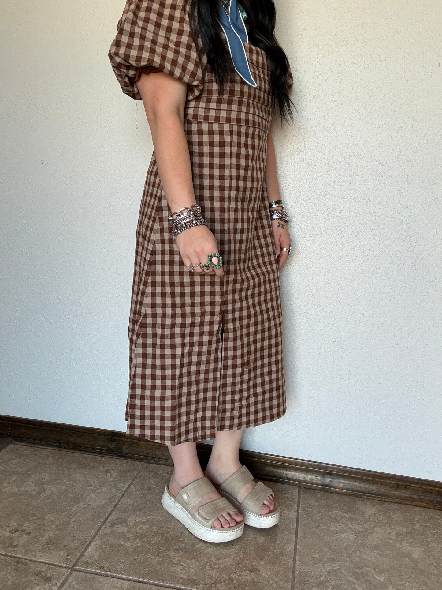 The Autumn Bubble Sleeve Dress