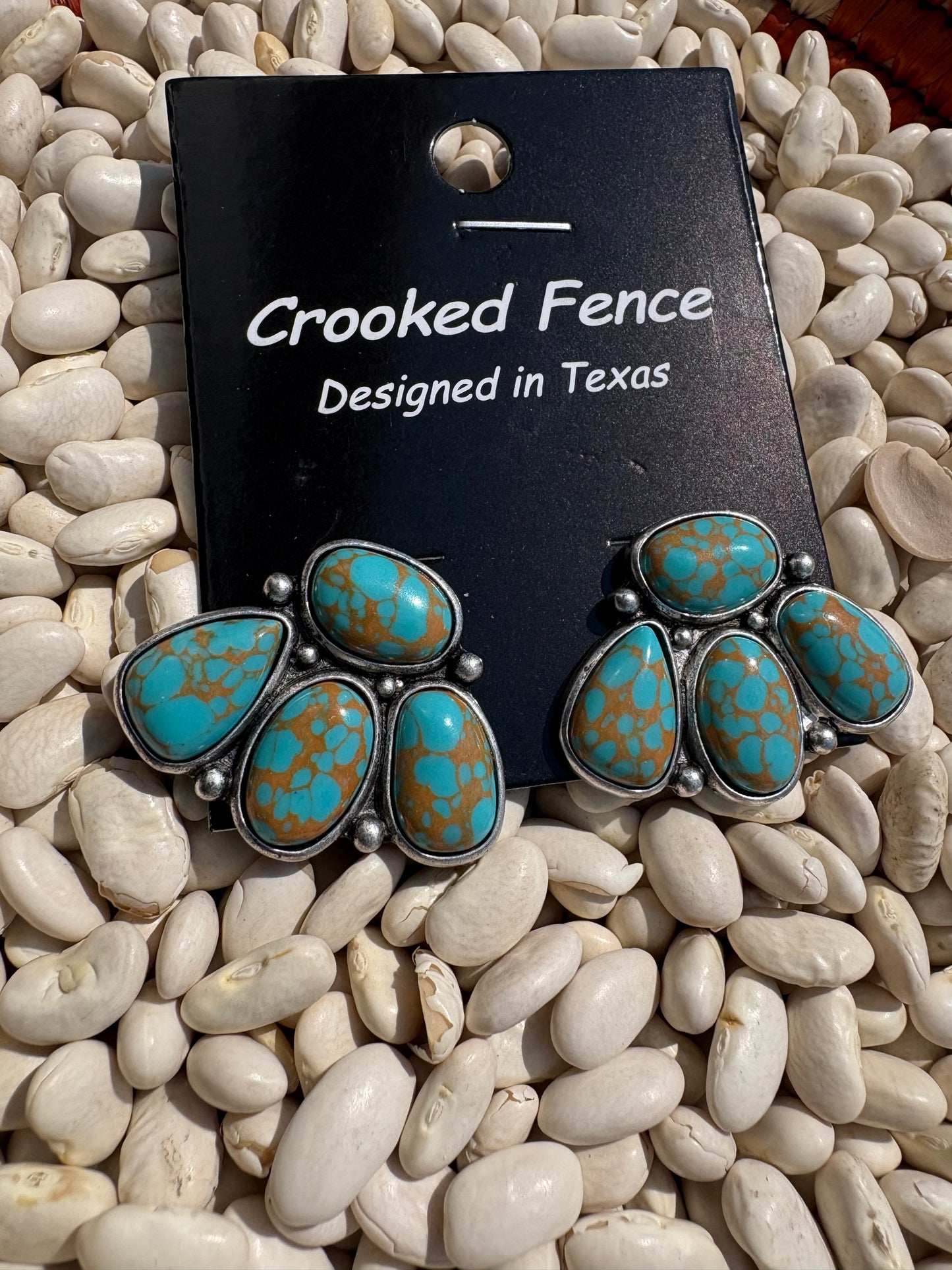 Cluster Studs *Brown & Turquoise