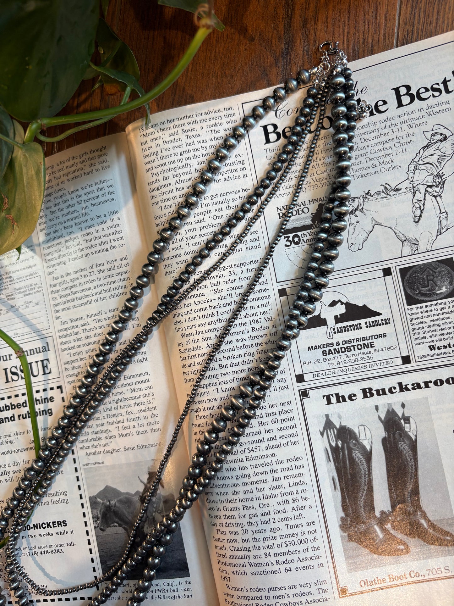 Three Strand Faux Pearls