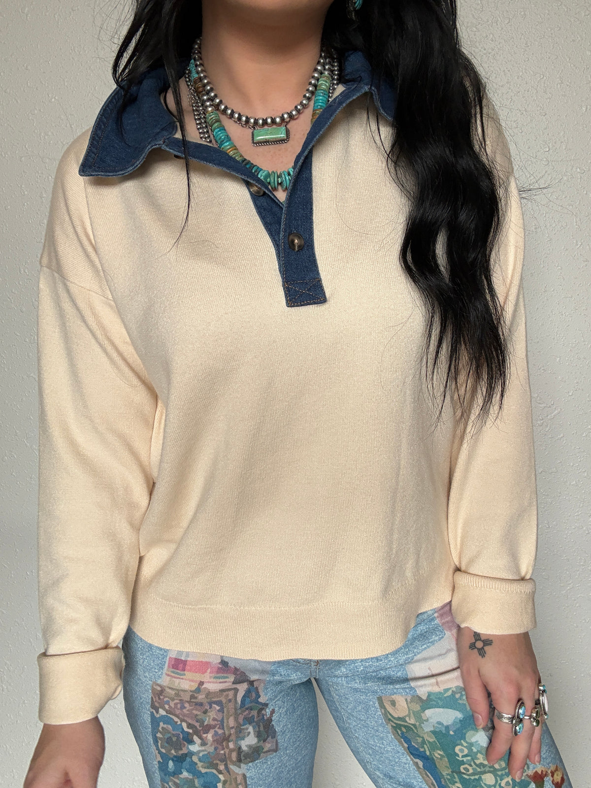 The Denim Way Sweater *Cream