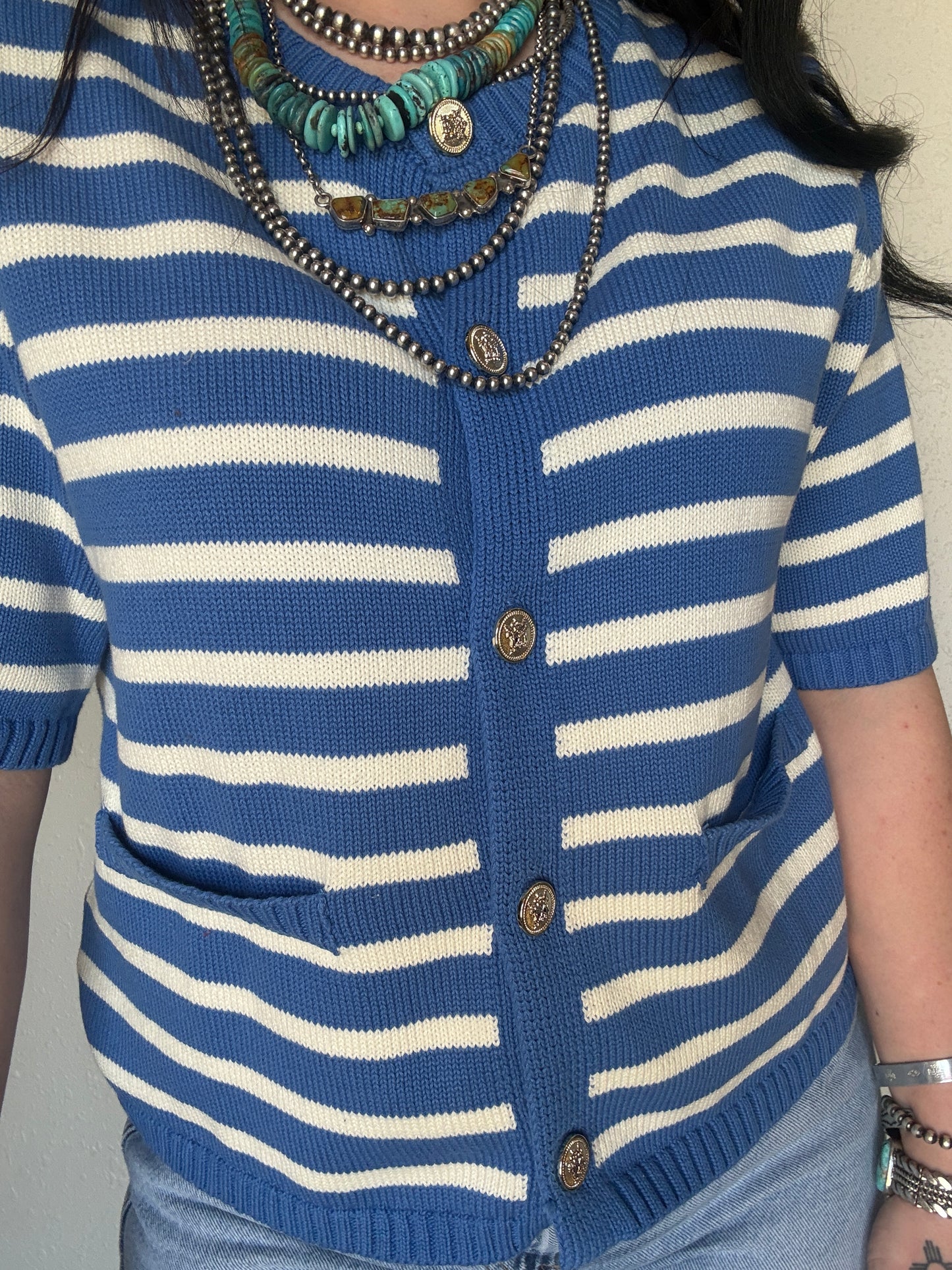 Americana Breeze Knit Top *Blue