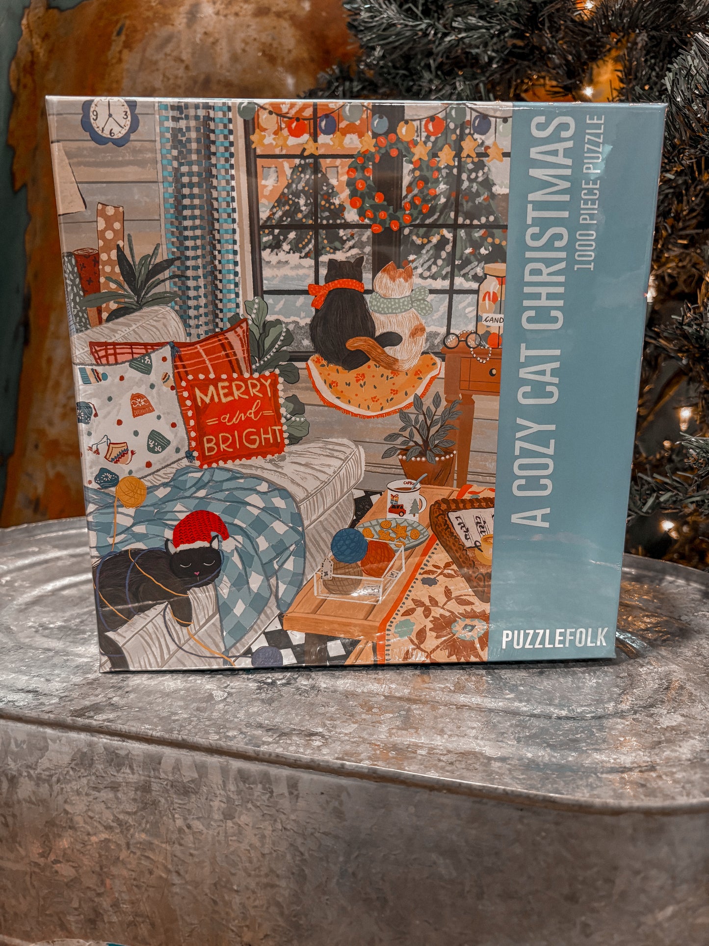 A Cozy Cat Christmas 1000 Piece Puzzle