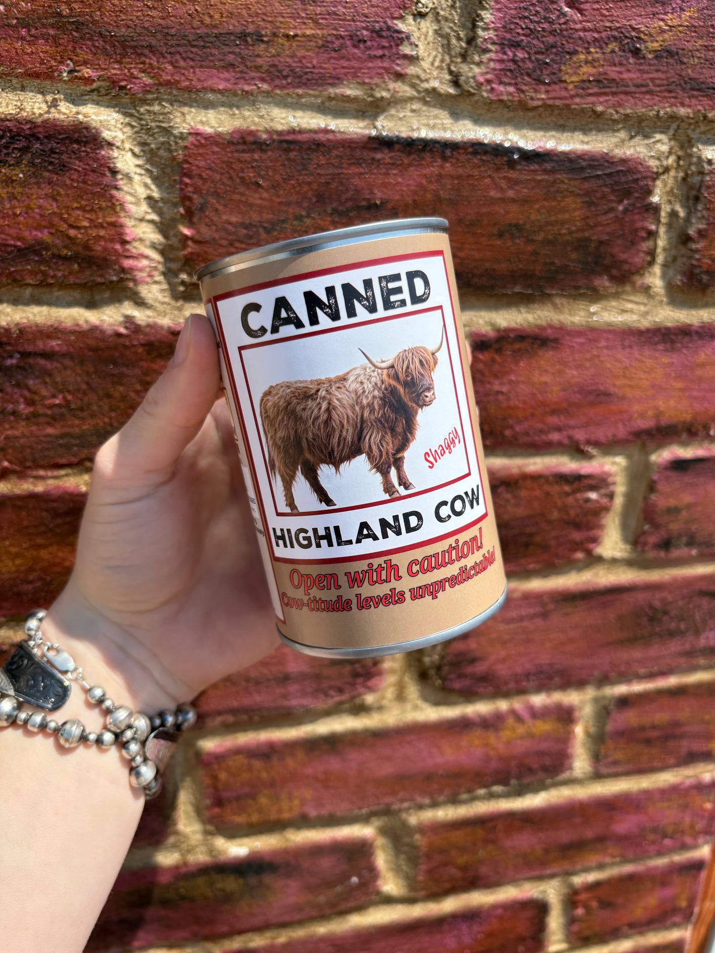Canned Highland Cow Animal Plush