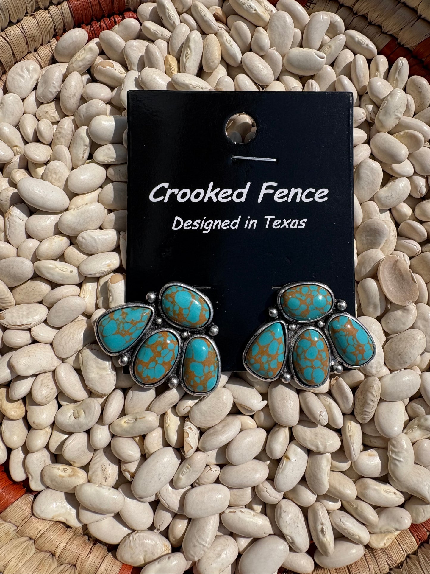 Cluster Studs *Brown & Turquoise