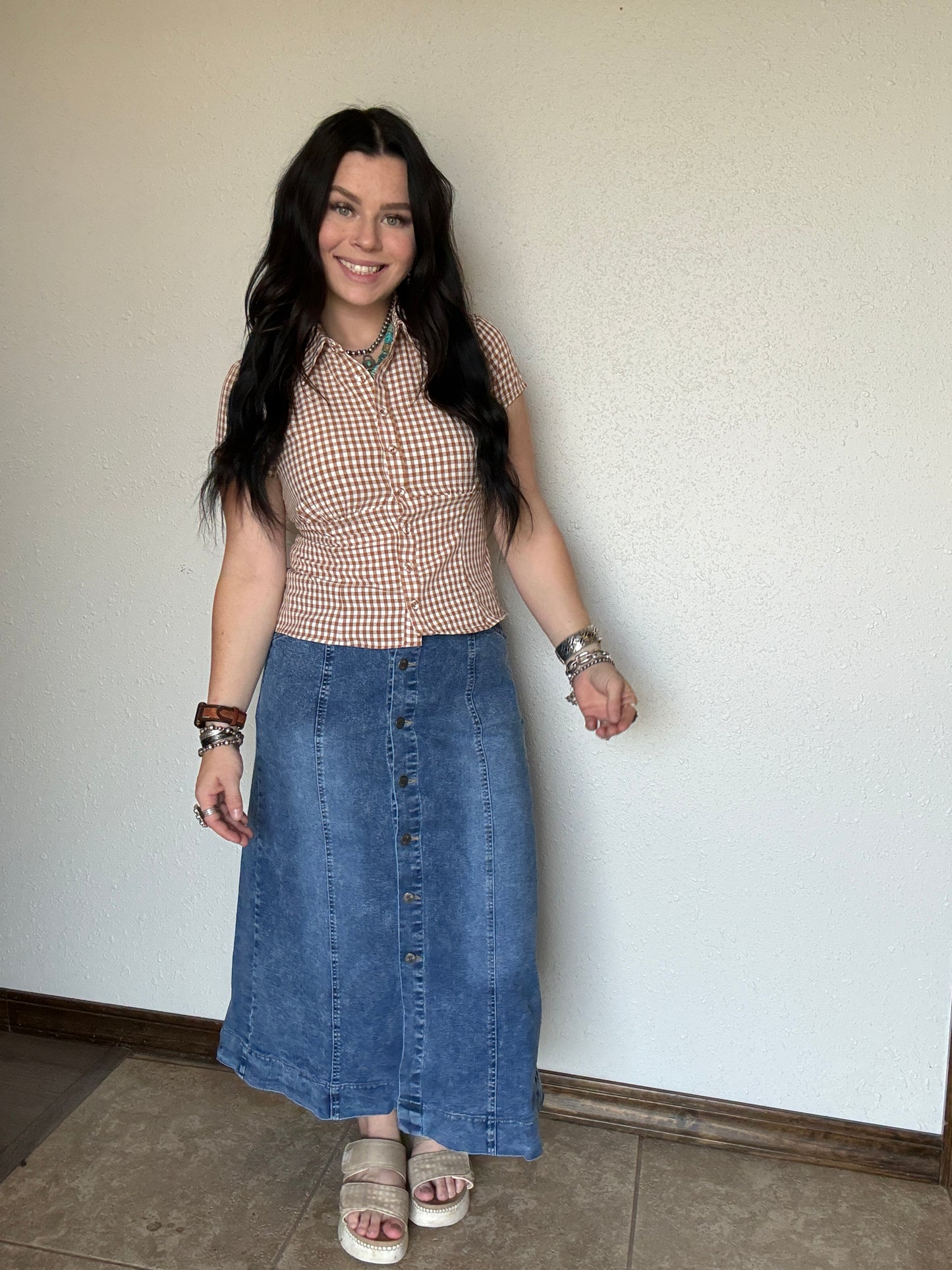 The Fall Night Denim Skirt