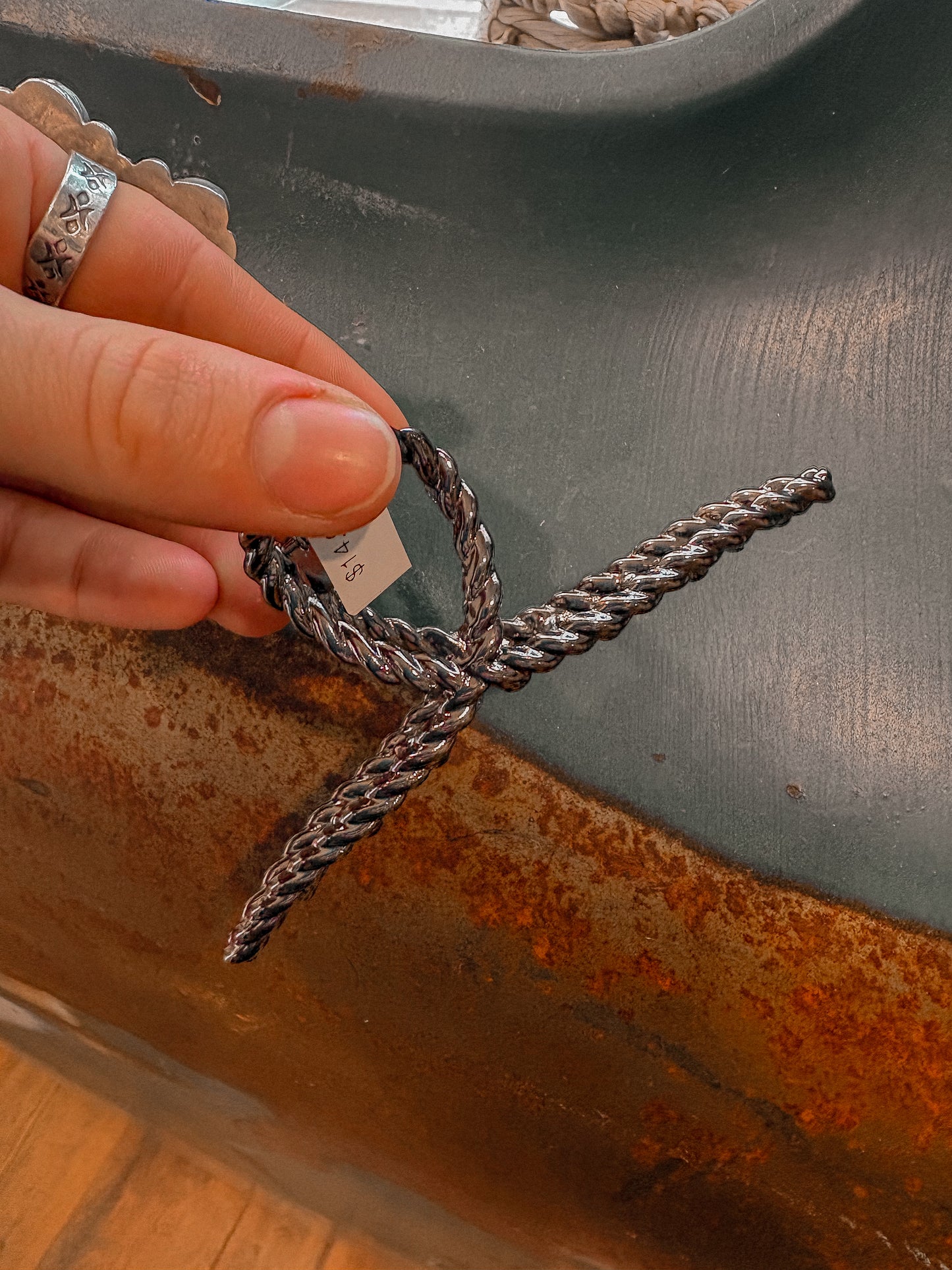 Silver Rope Twist Clawclip