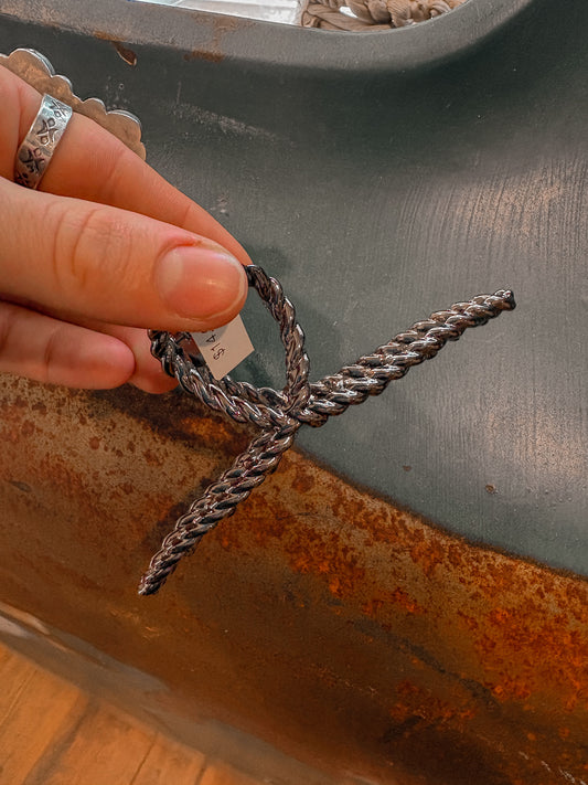 Silver Rope Twist Clawclip