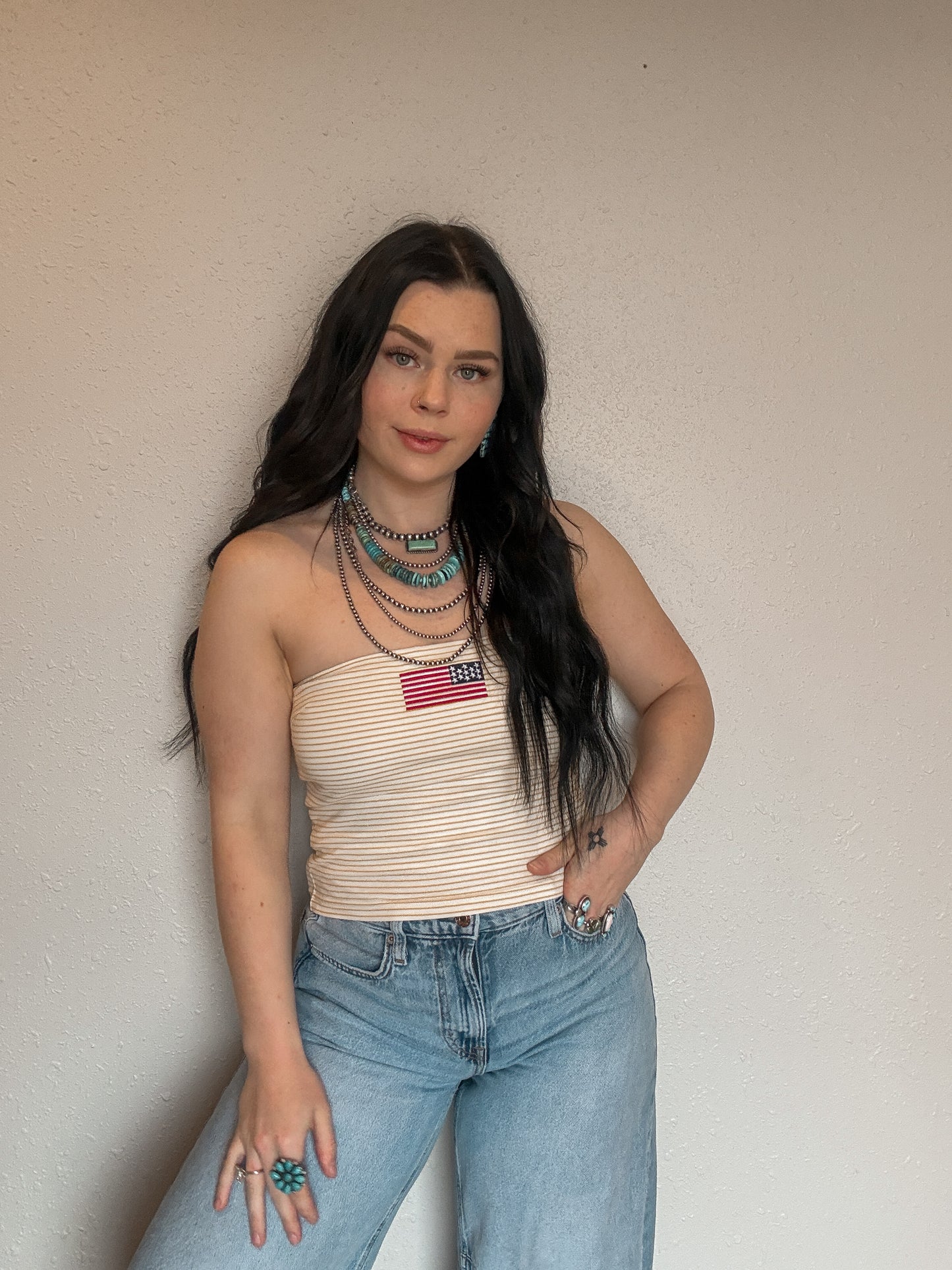 Flag Tube Top *Yellow