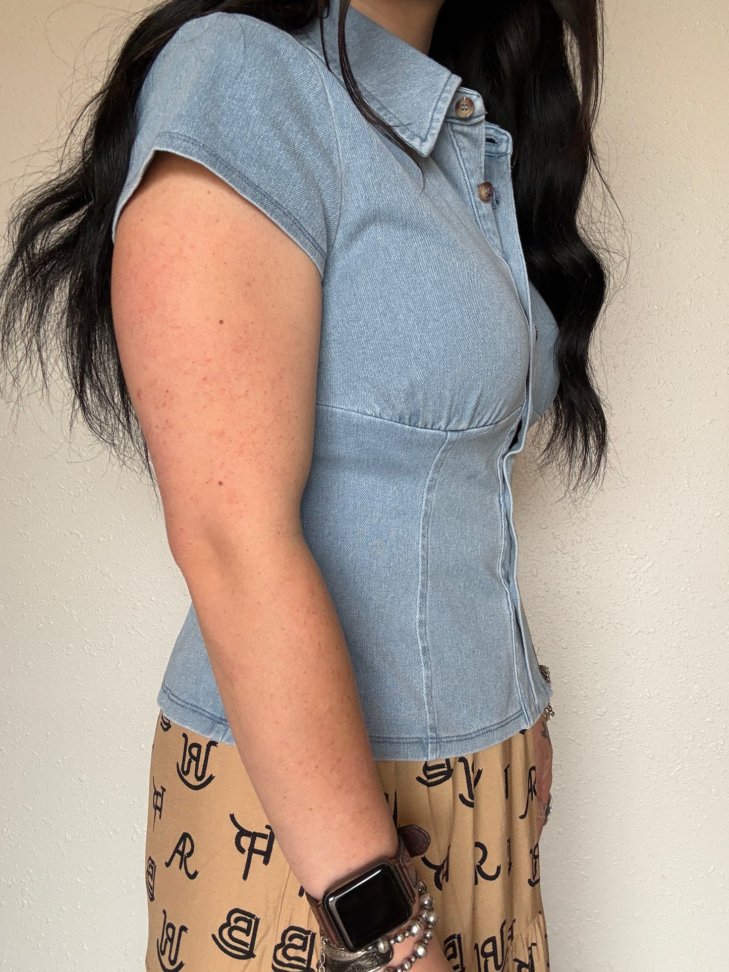 The Cinch Denim Blouse