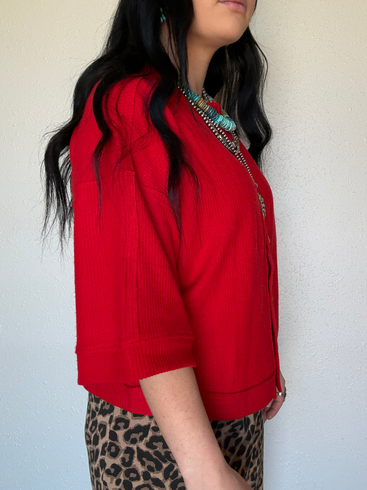 Red Pony Short Sleeve Sweater