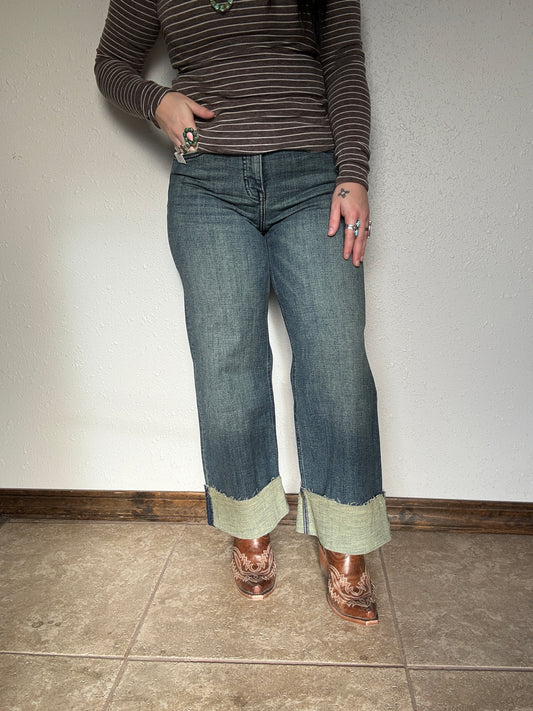 INSEAM TRANSFORM HIGH RISE TUMMY CONTROL VINTAGE WIDE LEG JEANS
