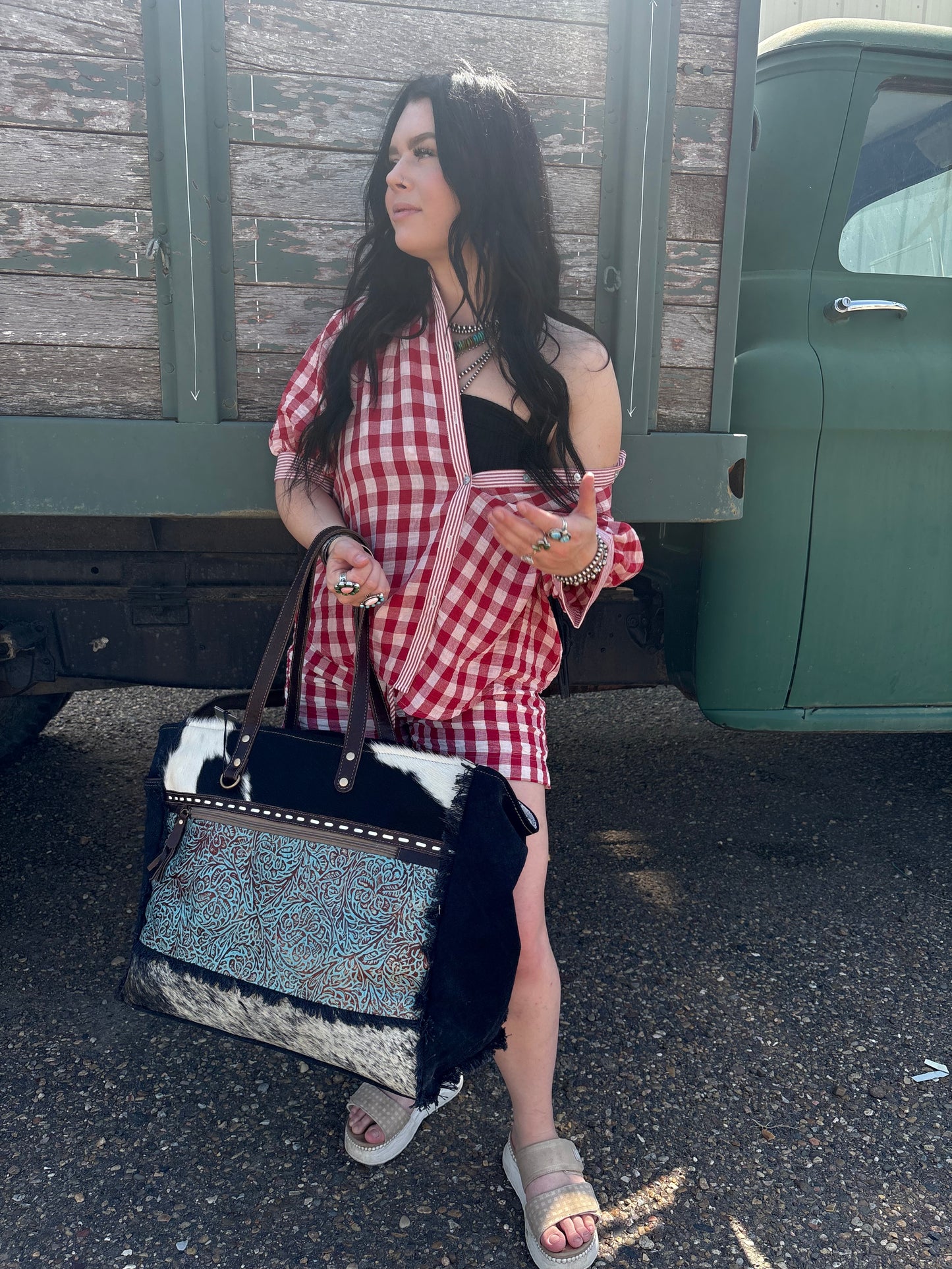 Prairie Breeze Gingham Set *Red