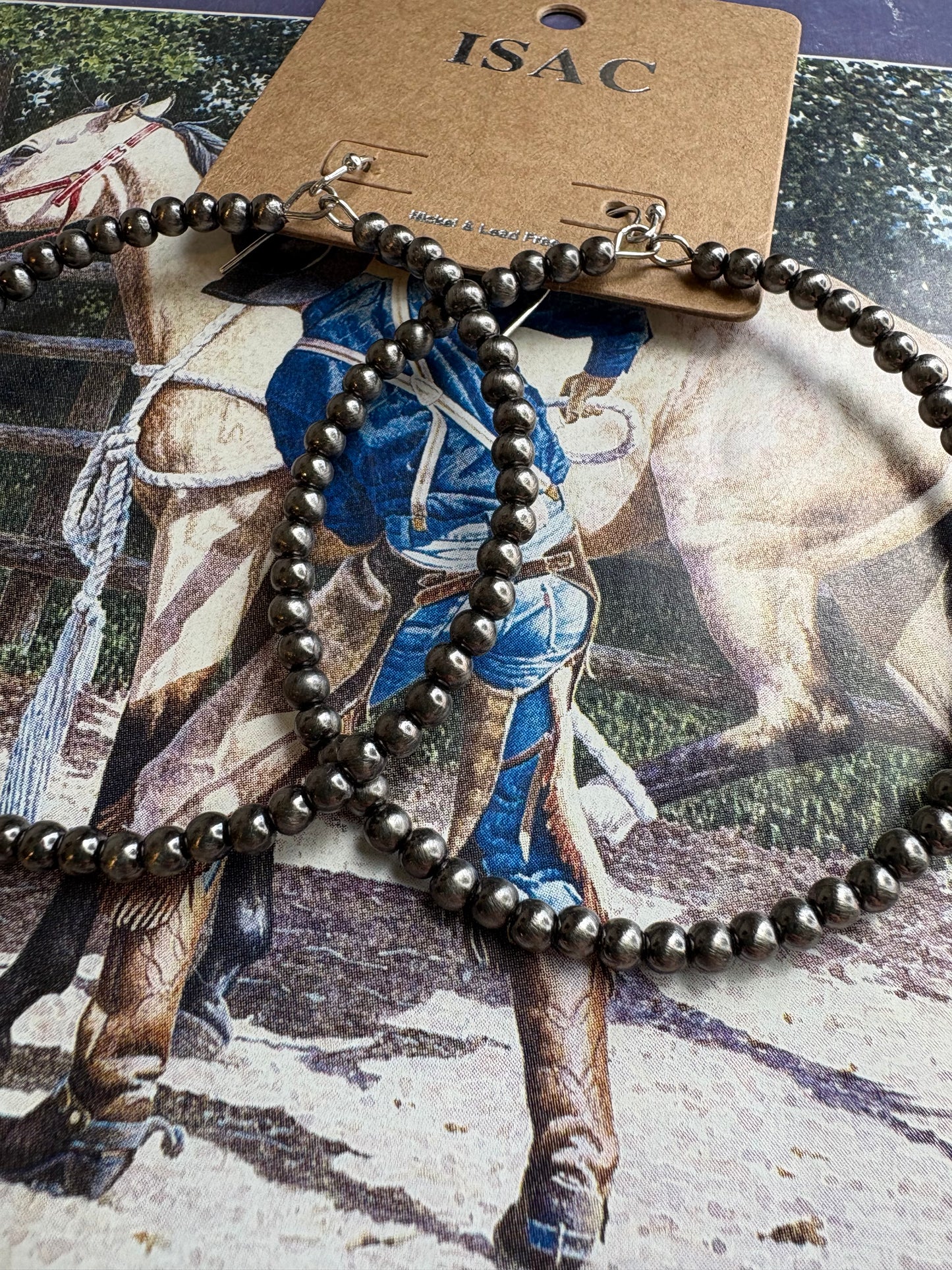 Large Pearl Hoops