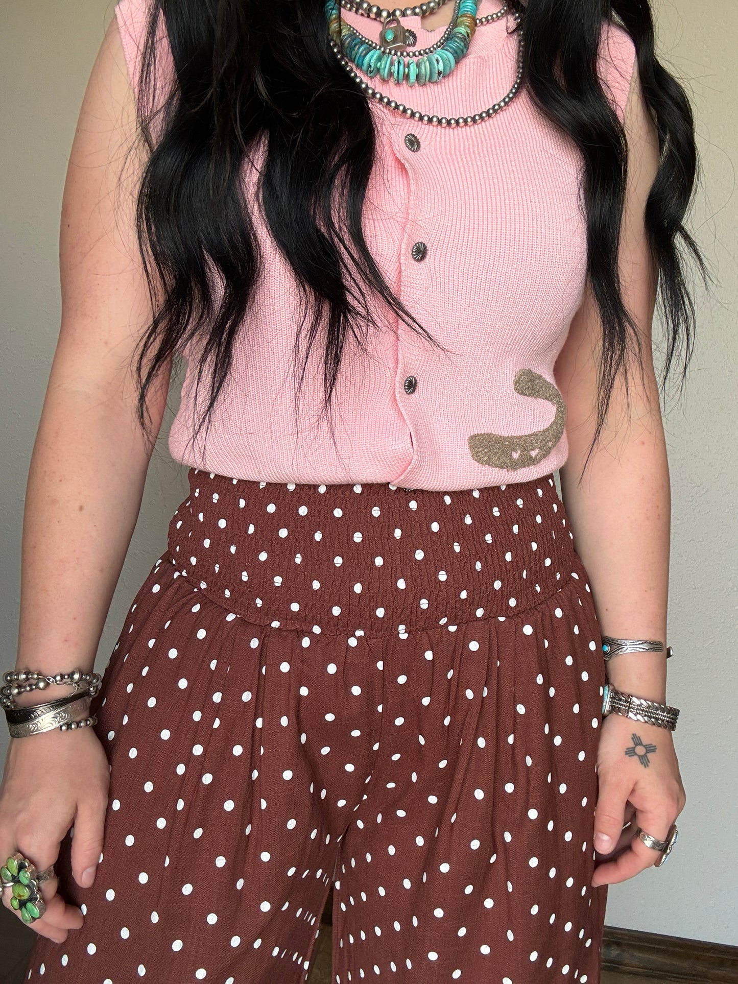 The Parker Polka Dot Pant *Brown