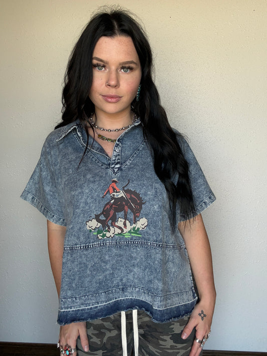 The Mane Denim Top