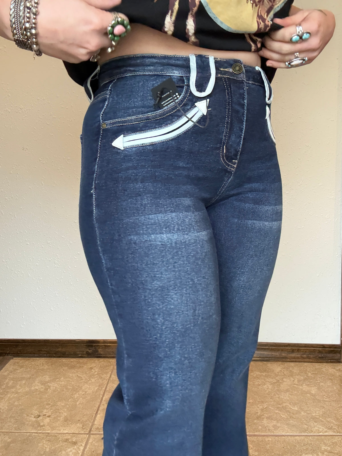 Dark Wash Arrow Denim