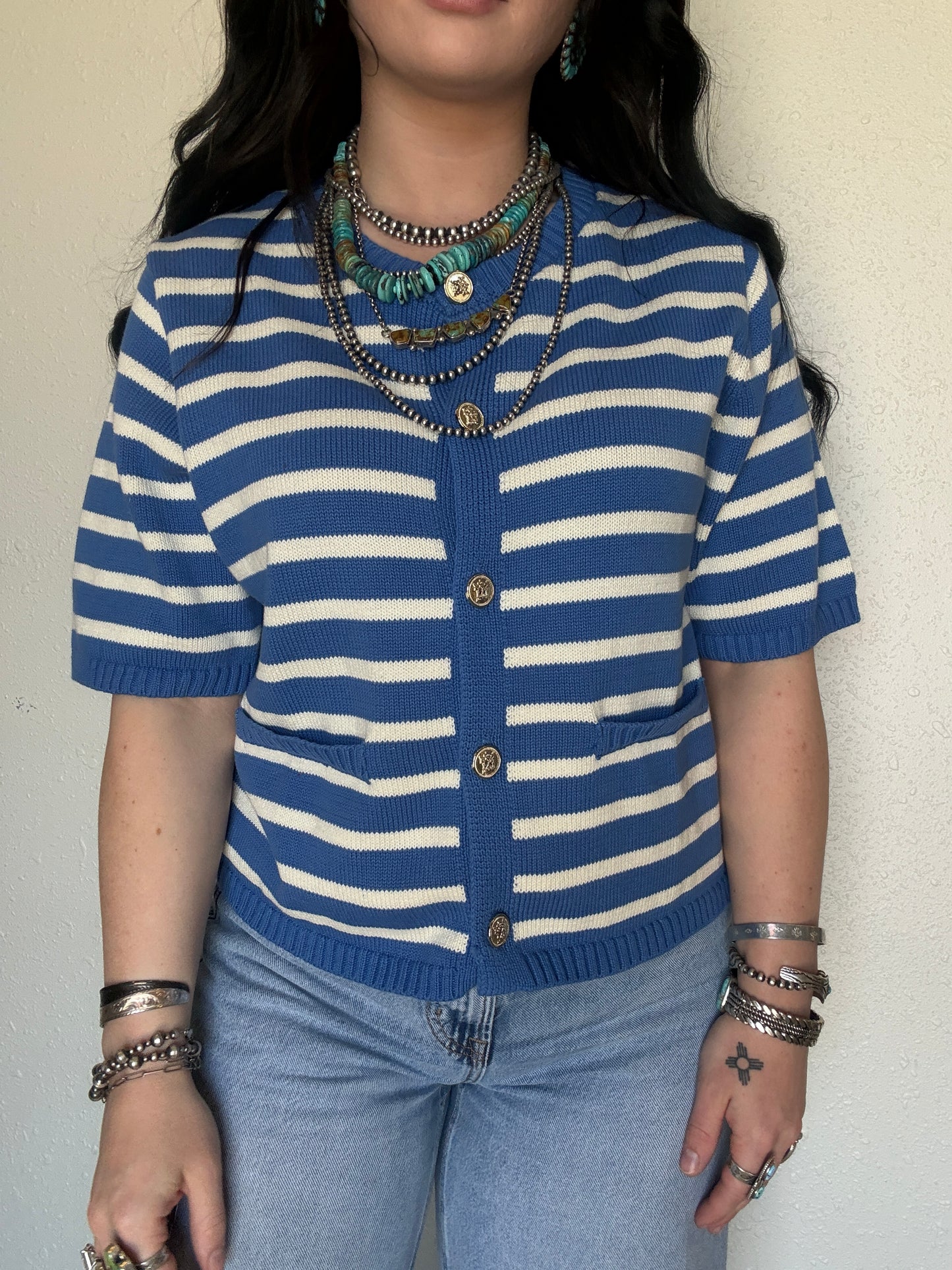 Americana Breeze Knit Top *Blue