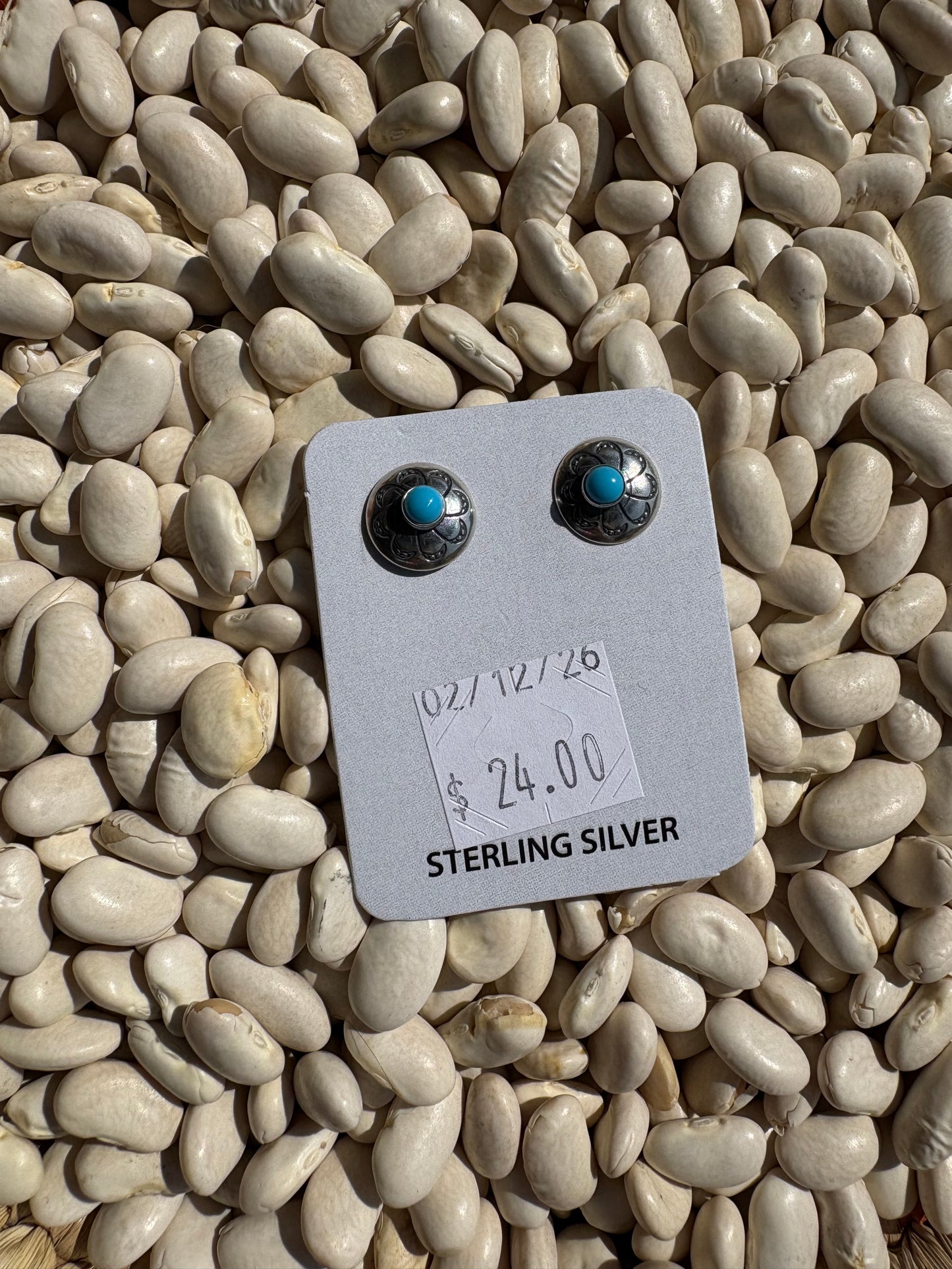 Mini Turquoise and Silver Studs A