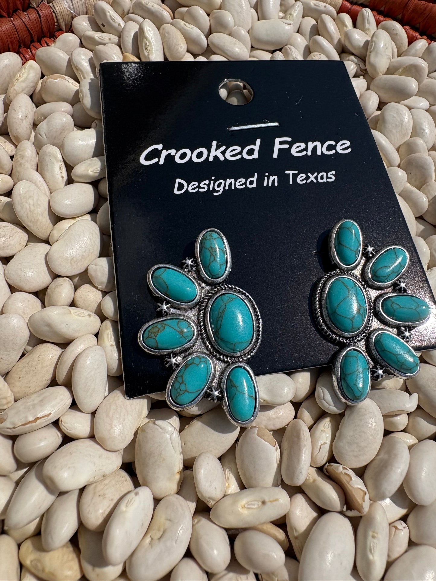 Half Cluster Turquoise Studs *Turquoise