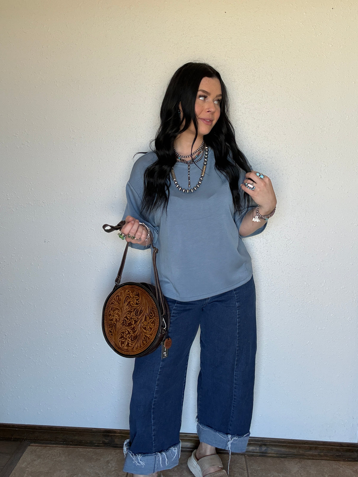 Butter Basic Tee *Dusty Blue