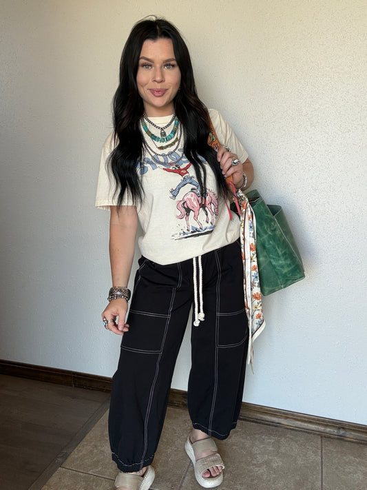 Barrel Shaped Cotton Pants