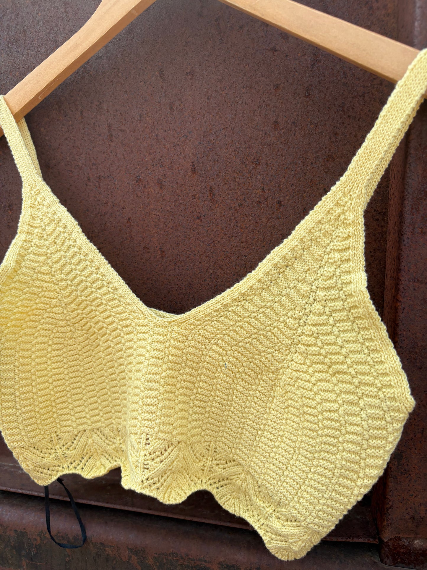 Crochet Knit Bralette: BUTTER
